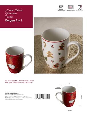 TAZZA NATALE BERGEN 340ML Tellini S.r.l. Ingrosso Abbigliamento